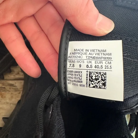 Converse Run Star Motion CX Workwear Triple Black Women’s 9 - Picture 7 of 7